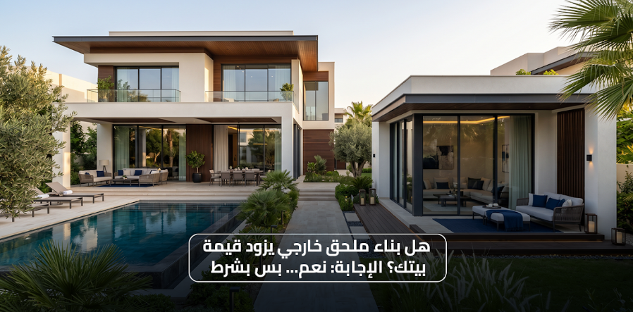 هل بناء ملحق خارجي يزود قيمة بيتك؟ الإجابة: نعم… بس بشرط